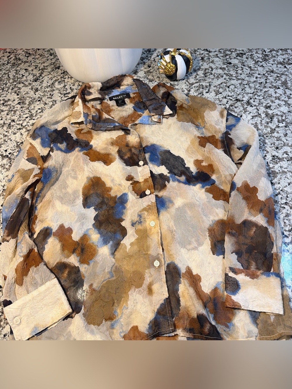 Bailey 44 Beige Multi-Color Long-Sleeve Button Shirt